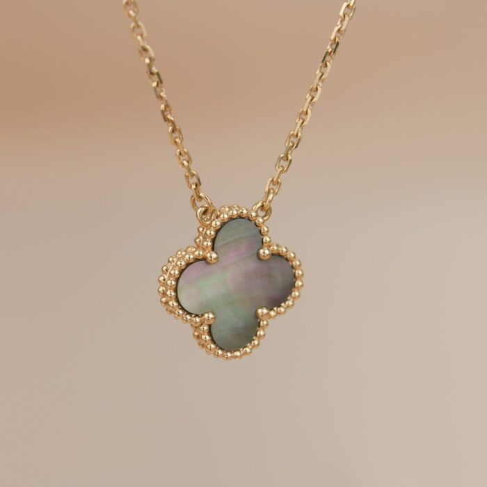 【Valleron Jewelry】CLOVER 15MM  GRAY MOTHER OF PEARL NECKLACE - Image 3