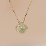 【Valleron Jewelry】CLOVER 15MM DIAMOND GOLD MOTHER OF PEARL NECKLACE - Image 5