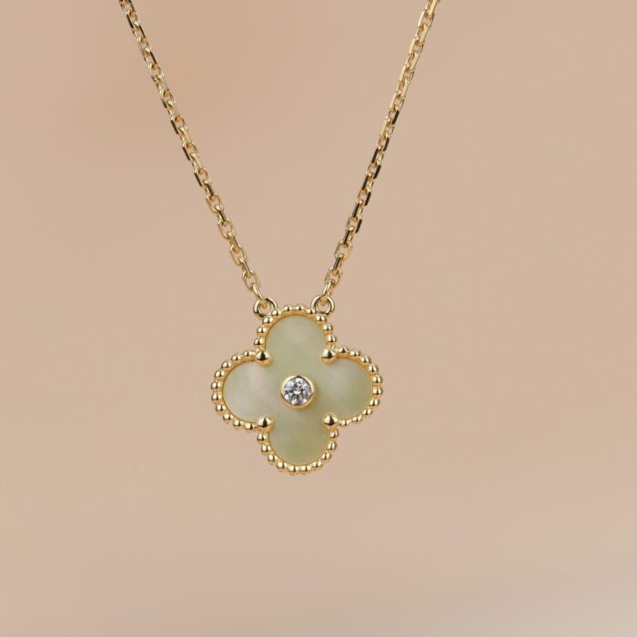 【Valleron Jewelry】CLOVER 15MM DIAMOND GOLD MOTHER OF PEARL NECKLACE - Image 5