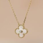 【Valleron Jewelry】CLOVER 15MM DIAMOND GOLD MOTHER OF PEARL NECKLACE - Image 3