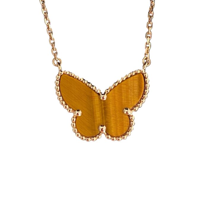 【Valleron Jewelry】TIGER__ EYE BUTTERFLY NECKLACE - Image 1