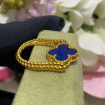 【Valeron Jewelry】CLOVER RIVERSIBLE BLUE AGATE RING - Image 4