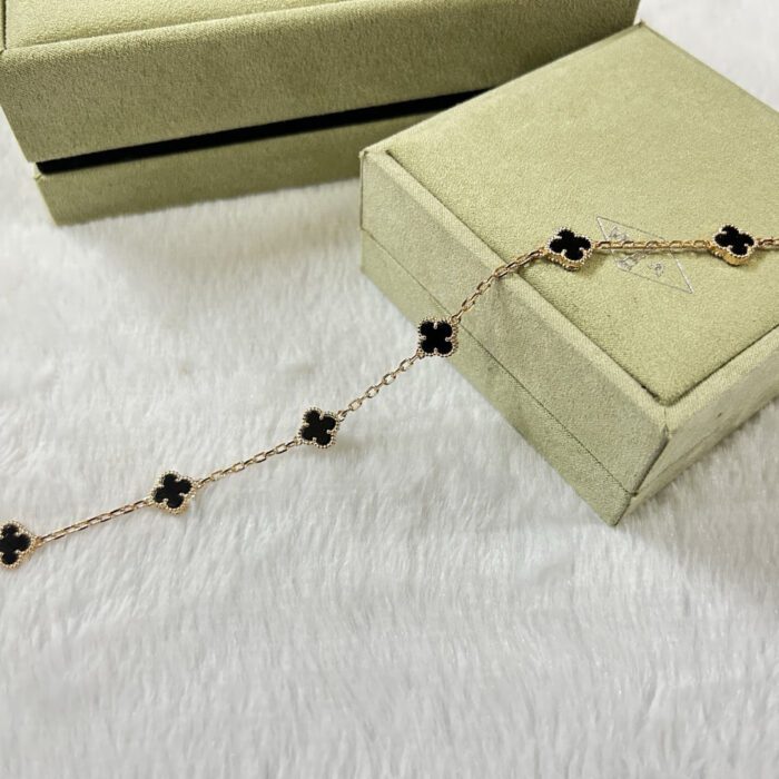 【Valeron Jewelry】CLOVER 6 MOTIF  ONYXS BRACELET - Image 5