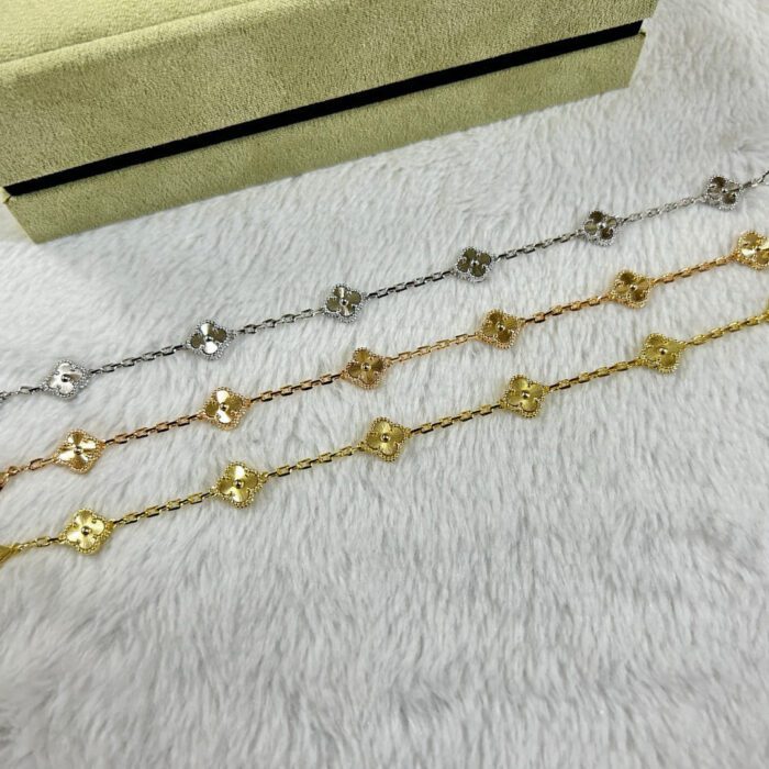 【Valeron Jewelry】CLOVER 6 MOTIF DIAMOND BRACELET - Image 5