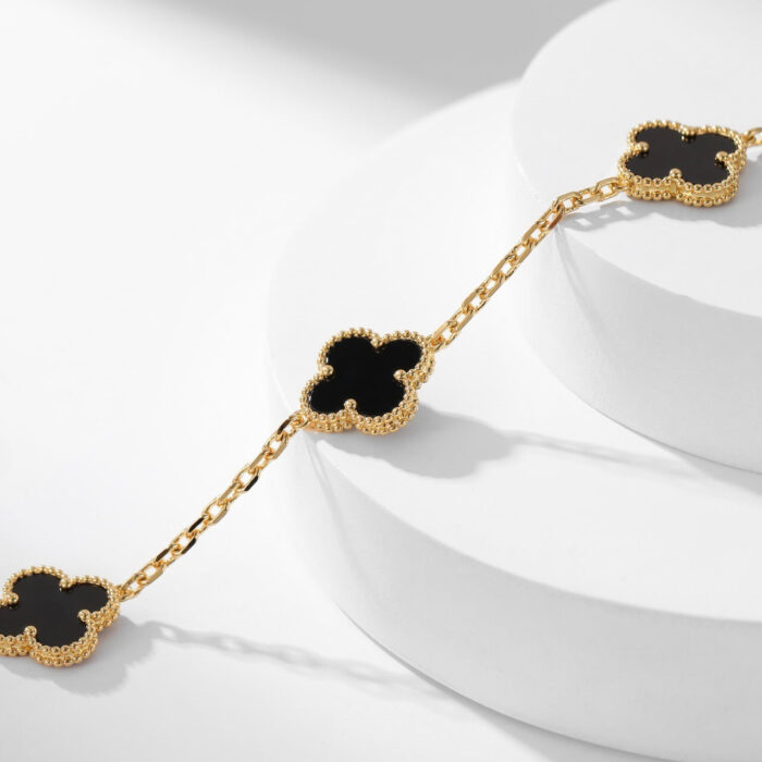 【Valleron Jewelry】CLOVER 10 MOTIFS ONYX NECKLACE - Image 7