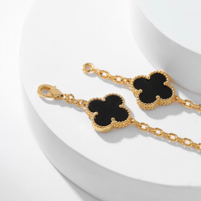 【Valleron Jewelry】CLOVER 10 MOTIFS ONYX NECKLACE - Image 8