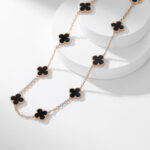 【Valleron Jewelry】CLOVER 10 MOTIFS ONYX NECKLACE - Image 11