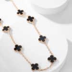 【Valleron Jewelry】CLOVER 10 MOTIFS ONYX NECKLACE - Image 12