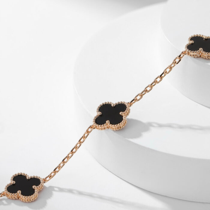 【Valleron Jewelry】CLOVER 10 MOTIFS ONYX NECKLACE - Image 14