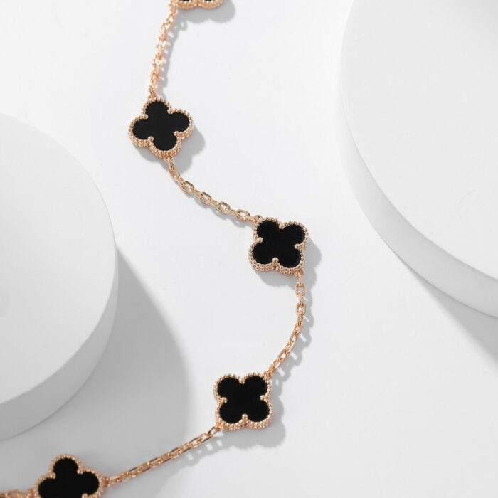 【Valleron Jewelry】CLOVER 10 MOTIFS ONYX NECKLACE - Image 16