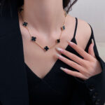 【Valleron Jewelry】CLOVER 10 MOTIFS ONYX NECKLACE - Image 18