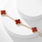 【Valleron Jewelry】CLOVER 10 MOTIFS CARNELIAN NECKLACE - Image 8