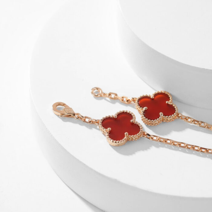 【Valleron Jewelry】CLOVER 10 MOTIFS CARNELIAN NECKLACE - Image 17