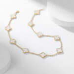 【Valleron Jewelry】CLOVER 10 MOTIFS WHITE MOTHER OF PEARL NECKLACE
