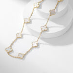 【Valleron Jewelry】CLOVER 10 MOTIFS WHITE MOTHER OF PEARL NECKLACE - Image 3