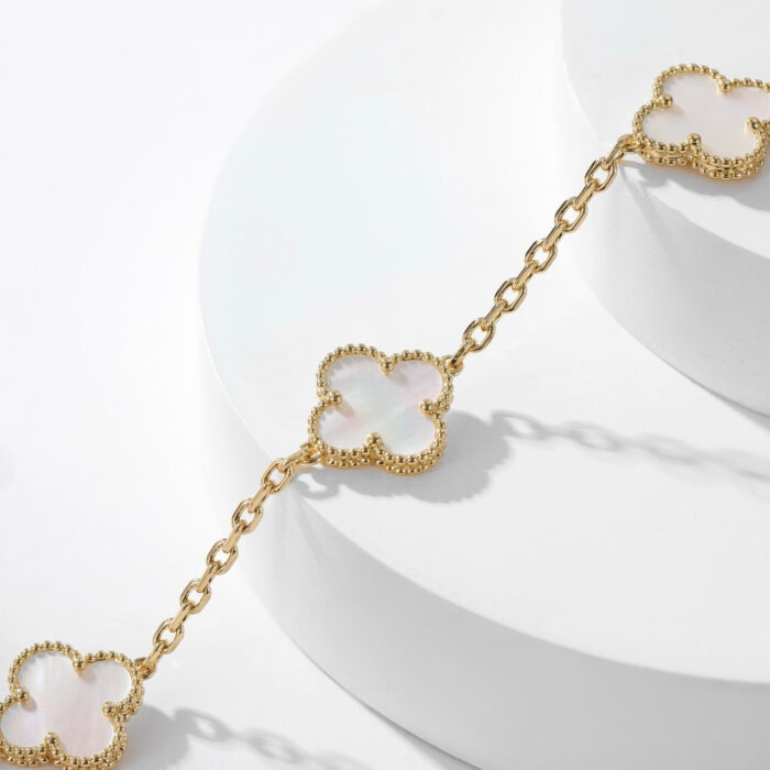 【Valleron Jewelry】CLOVER 10 MOTIFS WHITE MOTHER OF PEARL NECKLACE - Image 6