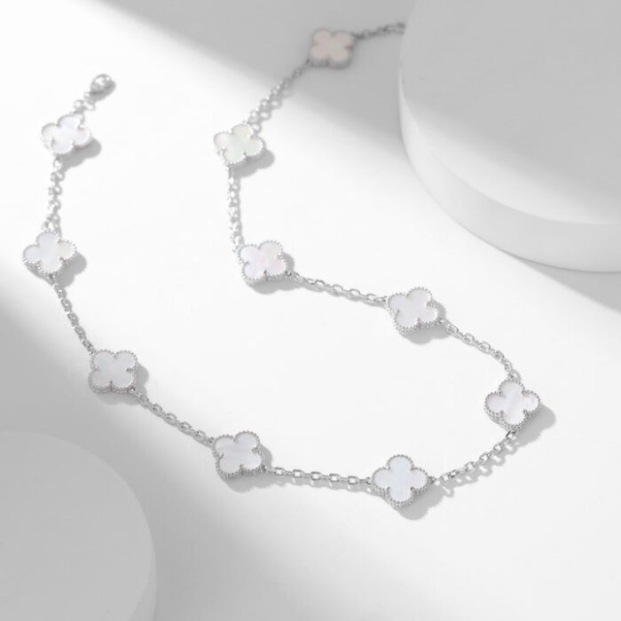【Valleron Jewelry】CLOVER 10 MOTIFS WHITE MOTHER OF PEARL NECKLACE - Image 10