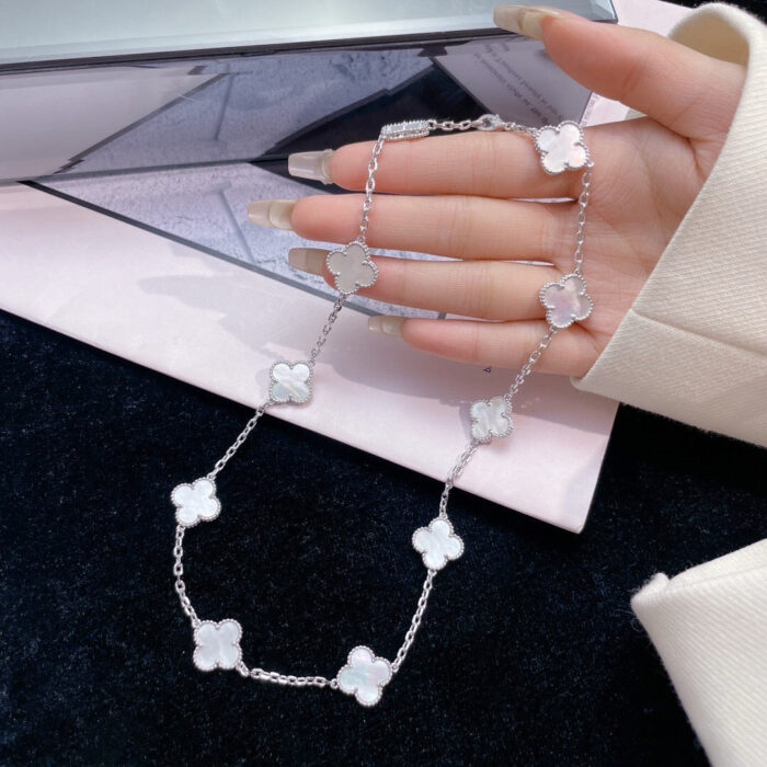 【Valleron Jewelry】CLOVER 10 MOTIFS WHITE MOTHER OF PEARL NECKLACE - Image 11