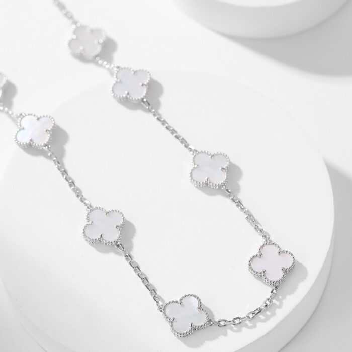 【Valleron Jewelry】CLOVER 10 MOTIFS WHITE MOTHER OF PEARL NECKLACE - Image 12
