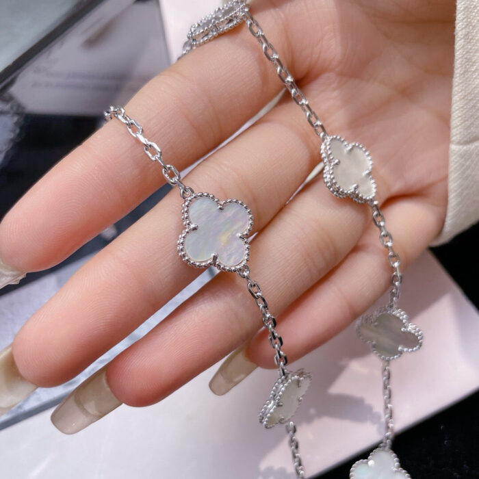 【Valleron Jewelry】CLOVER 10 MOTIFS WHITE MOTHER OF PEARL NECKLACE - Image 17