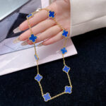 【Valleron Jewelry】CLOVER 10 MOTIFS BLUE AGATE NECKLACE - Image 3