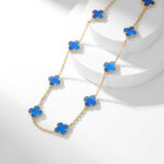 【Valleron Jewelry】CLOVER 10 MOTIFS BLUE AGATE NECKLACE - Image 5