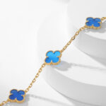 【Valleron Jewelry】CLOVER 10 MOTIFS BLUE AGATE NECKLACE - Image 6