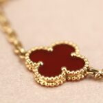 【Valleron Jewelry】CLOVER 5 MOTIFS RED AGATE  BRACELET - Image 14