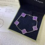 【Valeron Jewelry】CLOVER  5 MOTIFS  PURPLE VIOLET BRACELET - Image 3
