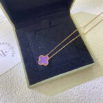 【Valleron Jewelry】CLOVER 15MM  PURPLE VIOLET NECKLACE - Image 3