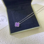 【Valleron Jewelry】CLOVER 15MM  PURPLE VIOLET NECKLACE - Image 4