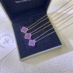 【Valleron Jewelry】CLOVER 15MM  PURPLE VIOLET NECKLACE - Image 6