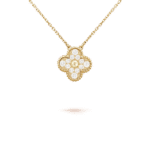 【Valleron Jewelry】CLOVER 15MM DIAMOND SINGLE FLOWER NECKLACE