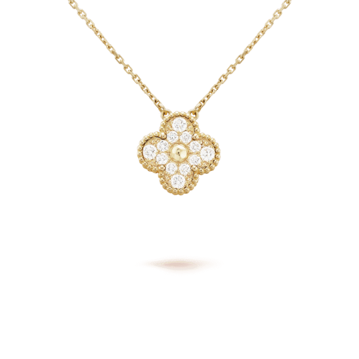 【Valleron Jewelry】CLOVER 15MM DIAMOND SINGLE FLOWER NECKLACE - Image 1