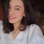 【Valerone Jewelry】CLOVER 15MM DIAMOND AND BLUE AGATE NECKLACE - Image 4