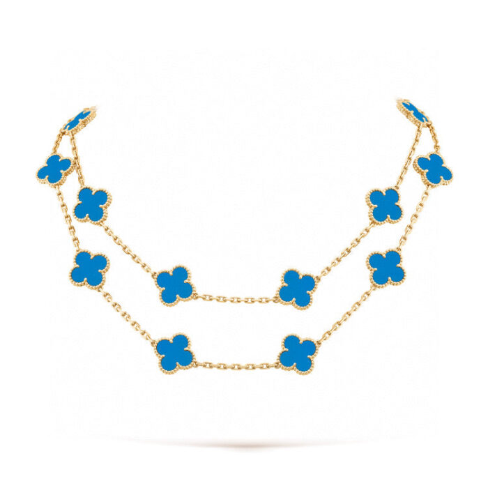 【Valleron Jewelry】CLOVER 20 MOTIFS TURQUOISE GOLD - Image 1
