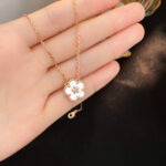 【Valleron Jewelry】LUCKY  WHITE MOP  PLUM BLOSSOM NECKLACE - Image 4
