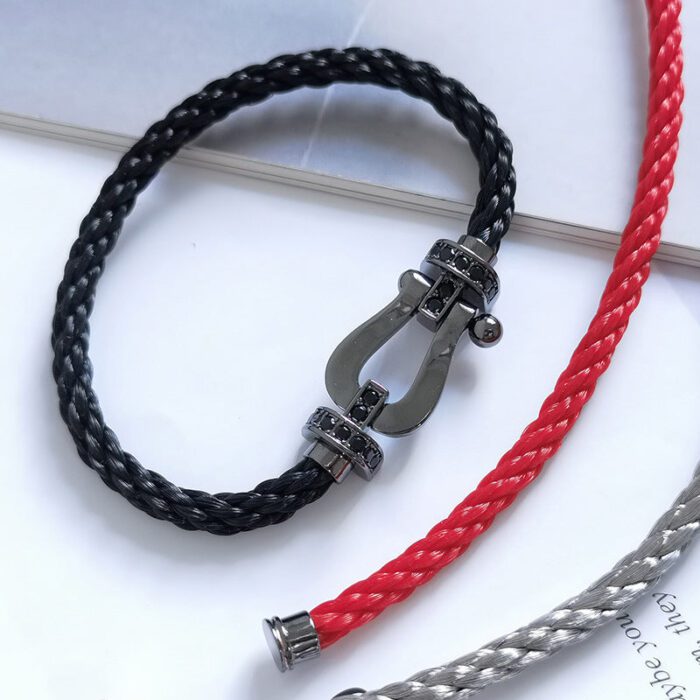 【Valeron Jewelry】FORCE LARGE SERIES HORSESHOE BLACK SAMURAI BRACELET - Image 4