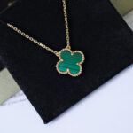 【Valleron Jewelry】CLOVER 15MM MALACHITE SINGLE FLOWER  NECKLACE - Image 6