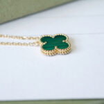 【Valleron Jewelry】CLOVER 15MM MALACHITE SINGLE FLOWER  NECKLACE - Image 8