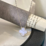 【Valleron Jewelry】CLOVER 15MM BLUE CHALCEDONY NECKLACE SILVER - Image 7