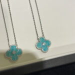 【Valleron Jewelry】CLOVER 15MM DIAMOND SVRES PORCELAIN  NECKLACE SILVER - Image 7