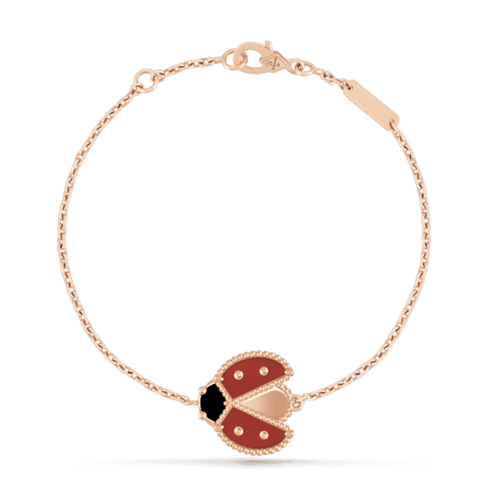【Valeron Jewelry】LUCKY SPRING 1 MOTIF PINK GOLD BRACELET - Image 1