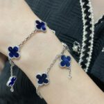 【Valleron Jewelry】CLOVER 5 MOTIF PIETERSITE SILVER BRACELET - Image 7