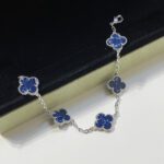 【Valleron Jewelry】CLOVER 5 MOTIF PIETERSITE SILVER BRACELET - Image 6