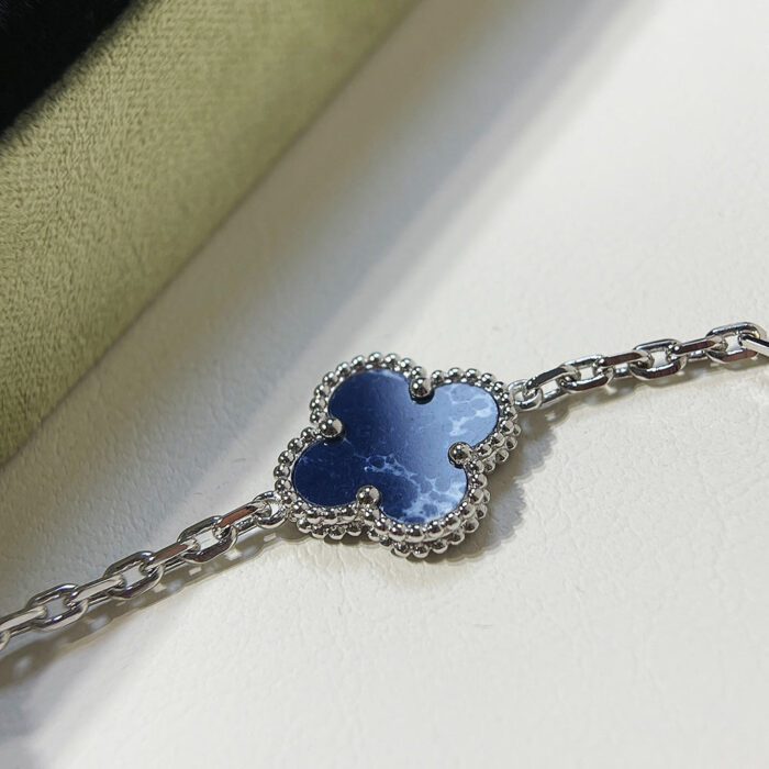 【Valleron Jewelry】CLOVER 5 MOTIF PIETERSITE SILVER BRACELET - Image 5