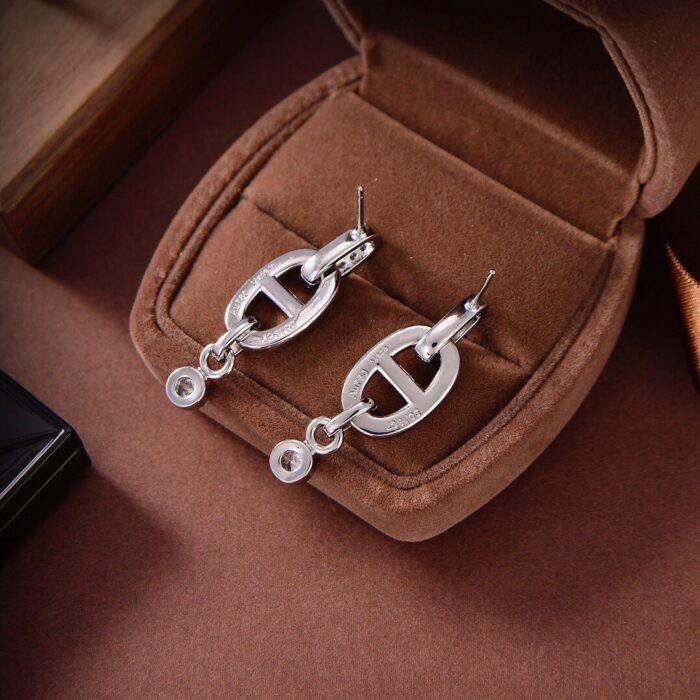 【Valeron Jewelry】HM CHAINE DIAMOND EARRINGS - Image 2