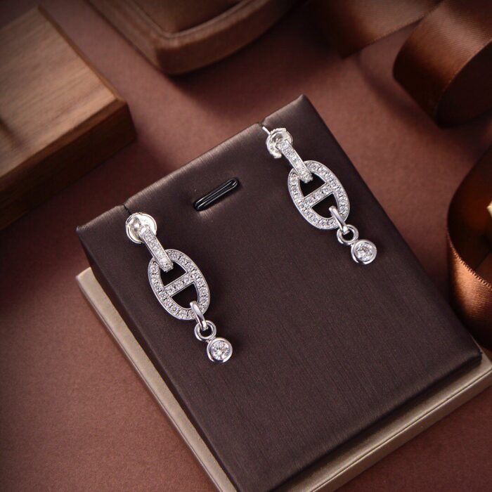 【Valeron Jewelry】HM CHAINE DIAMOND EARRINGS - Image 6