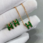 【Valleron Jewelry】POP H GREEN NECKLACE SILVER AND GOLD - Image 7