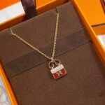 【Valerone Jewelry】CONSTANCE RED PEDANT PINK GOLD NECKLACE - Image 3